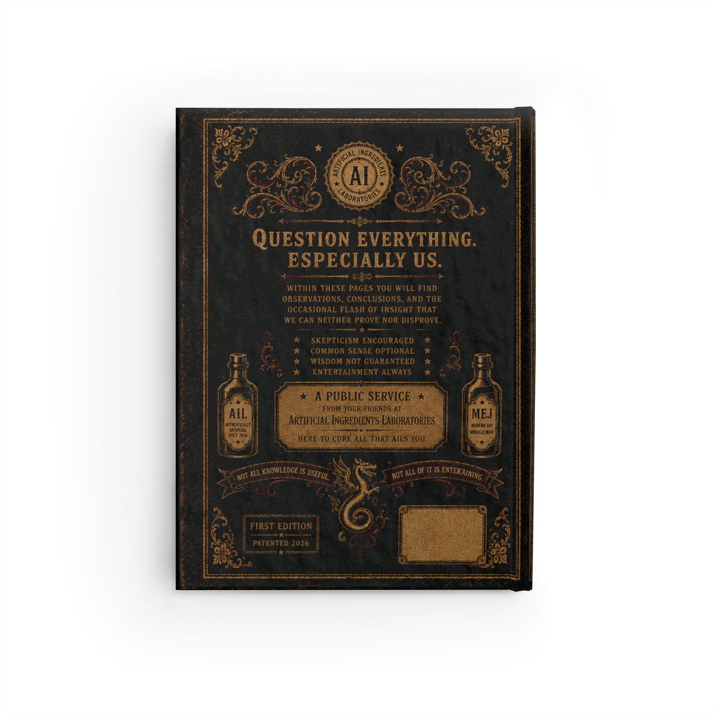 Book of Questionable Knowledge Journal | Vintage Apothecary Cover