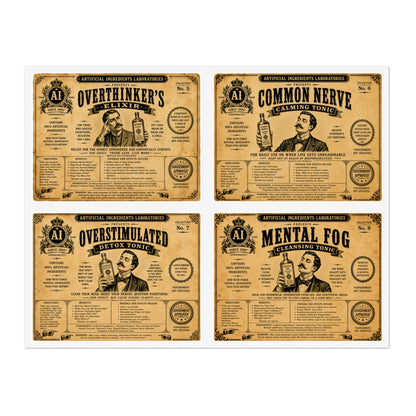 Artificial Ingredients Laboratories™ Collectible Apothecary Labels – Set No. 2: Everyday Survival Remedies