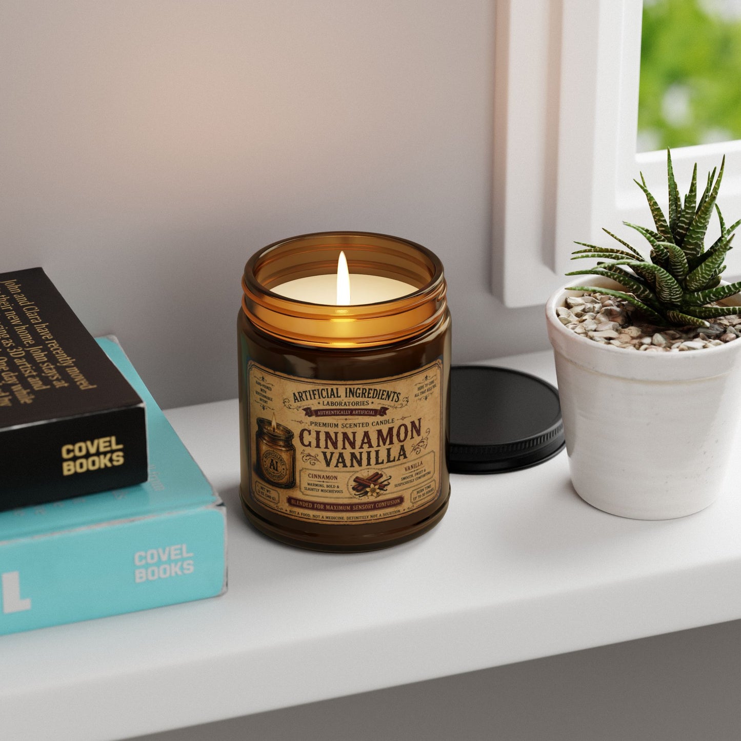 Cinnamon Vanilla Soy Candle — Amber Jar Scented Candle (Multi-Size)