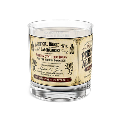Perspective Adjustment Whiskey Rocks Glass — 10oz Vintage Label