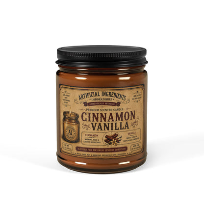 Cinnamon Vanilla Soy Candle — Amber Jar Scented Candle (Multi-Size)