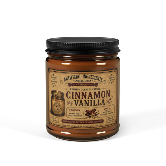 Cinnamon Vanilla Soy Candle — Amber Jar Scented Candle (Multi-Size)